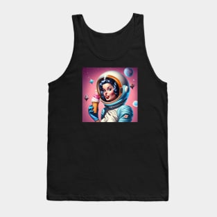 Cosmic Delights: Ice Cream and Interstellar Pin-Ups Tank Top